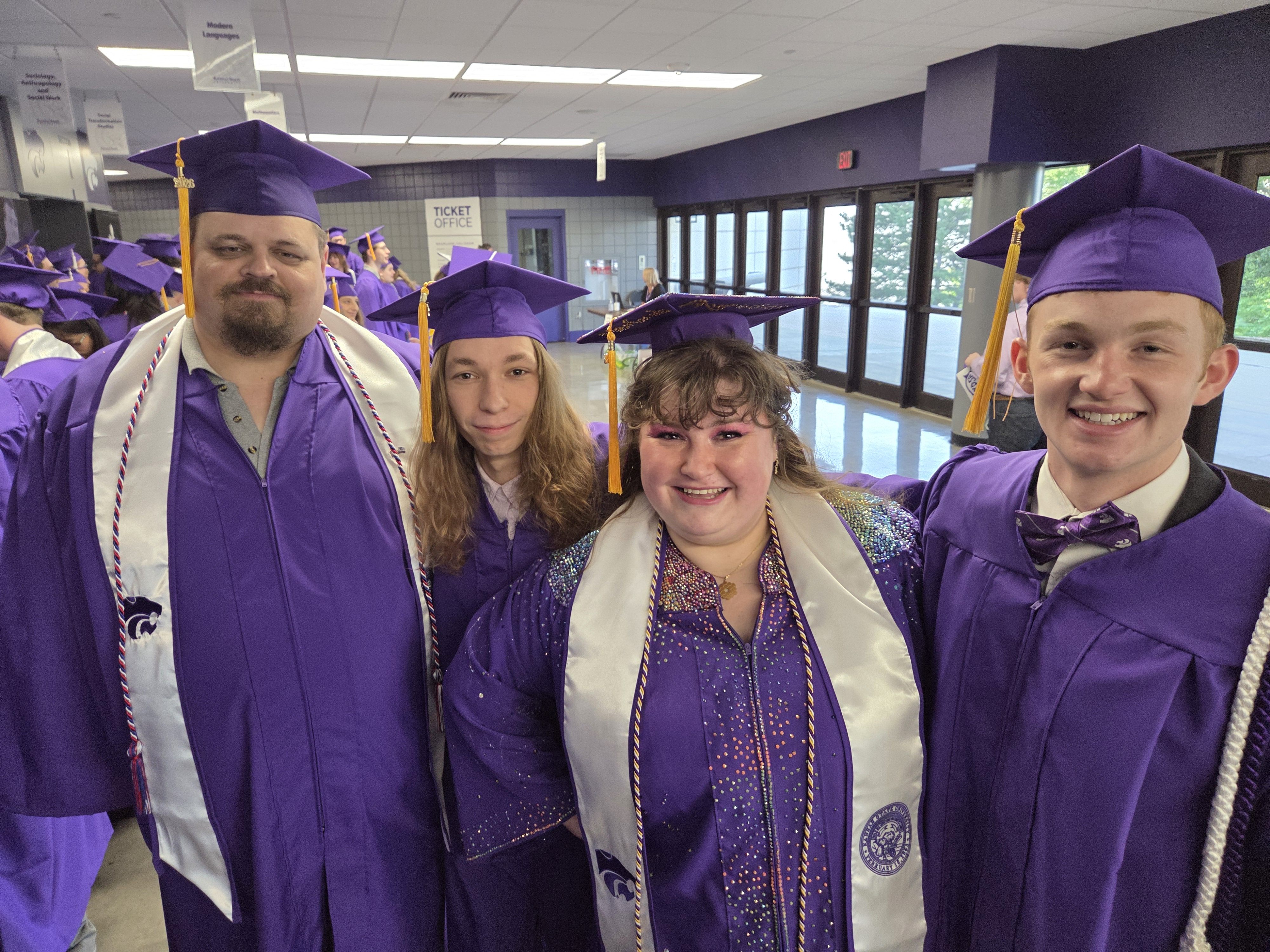 Undergraduates Adam Collins, Dawn Huddleston, Caitlin Solis, and Logan Sanders