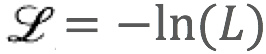 Figure 3: A variable naming convention, where L is the likelihood for some event to occur. Here, maximizing the likelihood of some scenario is equivalent to minimizing its negative log-likelihood.