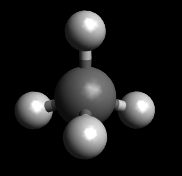 CH4 Ball and Stick model made using Application Avogadro: an open-source molecular builder and visualization tool. Version 1.XX. http://avogadro.cc/